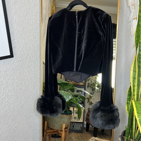 HOUSE OF CB 'Catriona' Black Velvet Corset NWOT - Picture 13 of 13